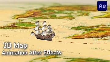 3D Map Animation After Effects || Track Objects to Paths [Hindi]