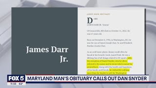 Maryland man's obituary calls for Dan Snyder to sell the Commanders | FOX 5 DC