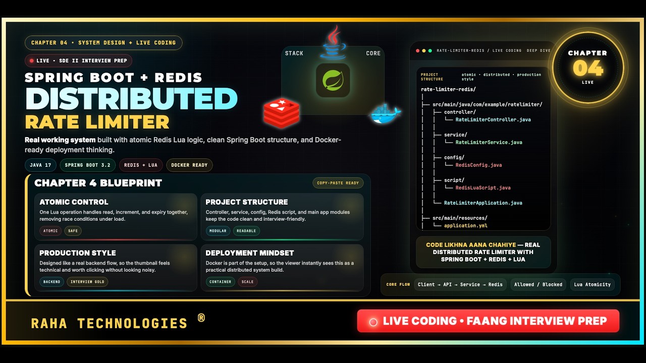 Build Distributed Rate Limiter Spring Boot, Redis & Lua Script | System ...