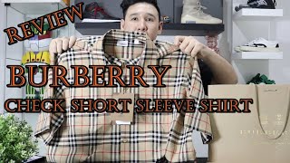 Review Burberry check short sleeve shirt