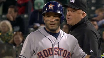 HOU@OAK: Altuve falls a home run short of the cycle