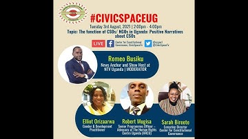 #CivicspaceUG; The function of CSOs/ NGOs in Uganda.