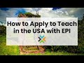 Webinar how to apply to teach in the usa with epi 22024