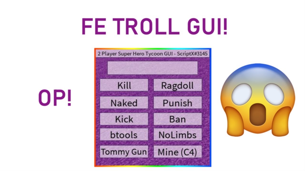 2 Player Superhero Tycoon Gui Script Fe Roblox Exploiting Youtube - roblox superhero tycoon script