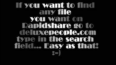 How to find files on rapidshare