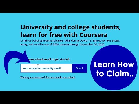 How to claim 3800 Coursera Certificate Courses Free For University and College Students