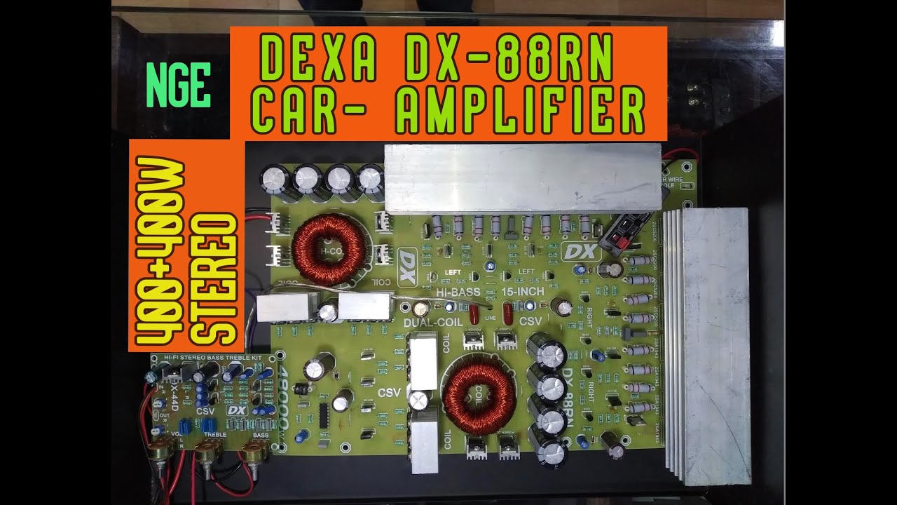 DEXA DX-88RN 16 Transistorized Power Amplifier for Truck-Lorry-Bus-Car II 400w+400w STEREO II 12V DC