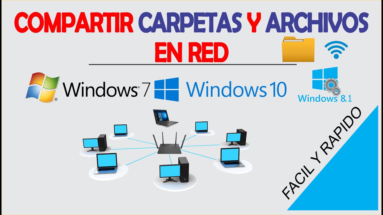 Compartir Carpetas y Archivos en RED en Windows 10, 8.1, 7 sin Programas  Fácil y Rápido. - YouTube