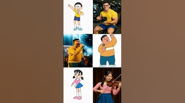 Doraemon Real Life: Nobita, Doraemon, Shizuka, Suneo, Jaian #shorts #doraemon