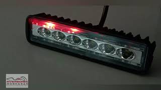 BARRA 6 LED SLIM CON LUZ TIPO POLICIA PARA CARROS Y MOTOS