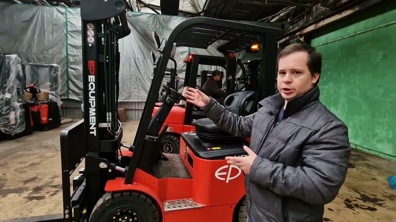 Видео обзор электропогрузчика EP CPD18F8