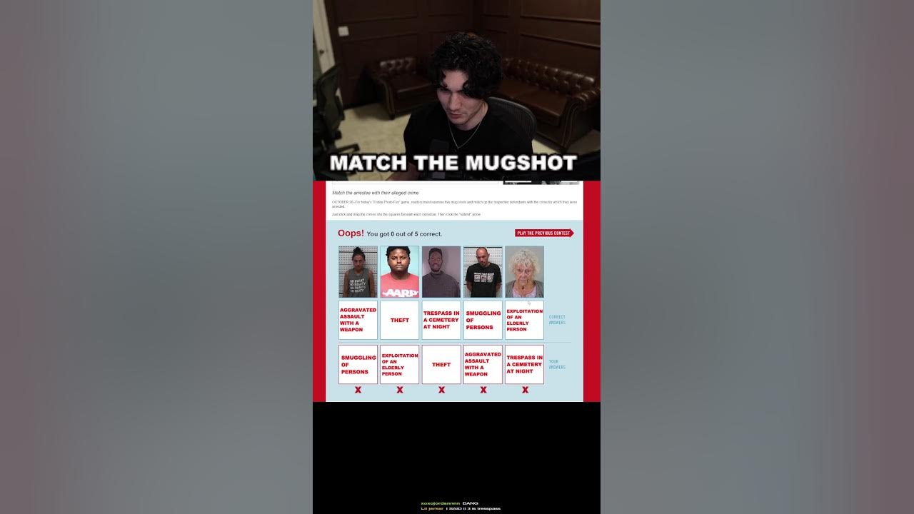 MATCH THE MUGSHOT UNTIL WE GO 5/5 YouTube