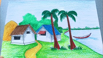 Hướng dẫn vẽ tranh phong cảnh đơn giản mà đẹp  | How to draw simple scenery