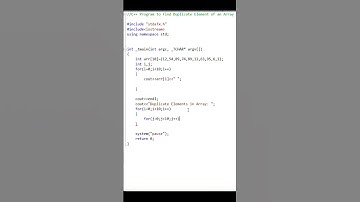 C++ Program to find Duplicate Elements in an Array  #coding #cplus #webdevelopment #programming