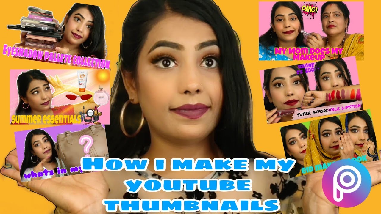 How I Make My Youtube Thumbnails//Full Tutorial For Beginners//Akanksha soni💜