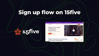 Sign-up flow on 15five