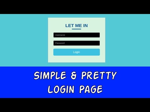 Design Simple yet Pretty Login Form for Admin Panel