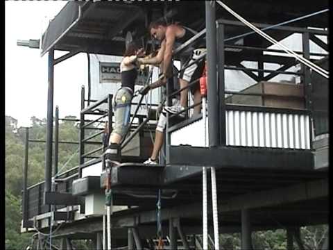 Bungy jump Cairns Australia - Anna Karlssons second jump