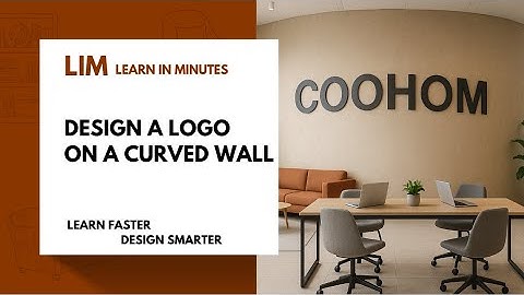 Design a logo on a curved wall
