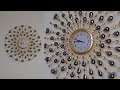 RELOJ con motivo de pavo real. Reloj decorativo - Peacock clock