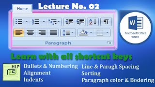 04 - Word #Bullets and #Numbering and #alignments of #Paragraph | S M #Adnan | #HLP