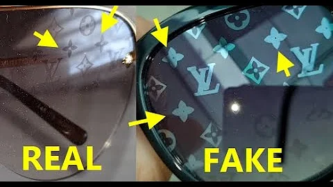 Louis Vuitton Sunglasses real vs fake. How to spot counterfeit Loui V eye wear