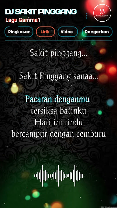 Lirik Lagu Dj Sakit pinggang||sound Viral tiktok terbaru 2024 #lirikdj #liriklagu #laguviraltiktok