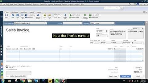 OUICKBOOKS ISSUANCE OF INVOICE AND DELIVERY RECEIPT