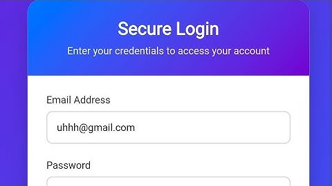 Modern Login Form with Password Visibility Toggle | HTML, CSS & JavaScript | UX Best Practices