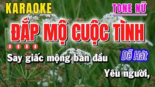 Karaoke Đắp Mộ Cuộc Tình Tone Nữ Nhạc Sống Dễ Hát | Karaoke Minh Nhật