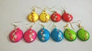 Floral 3D Quilling Earrings Tutorial