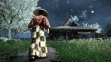[4K] Ghost of Tsushima - Relaxing Walking around the Map (Ambience ASMR)