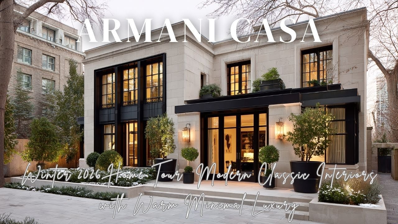 Экскурсия по дому Armani Casa зимой 2026: современные классические интерьеры в сочетании с теплой...