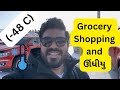 Grocery shopping in saskatchewan extreme cold  undhiyu and saskatoon weather  winter in canada