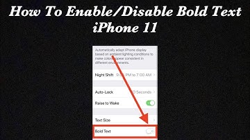 How To Enable Bold Text iPhone 11 (iOS 13)