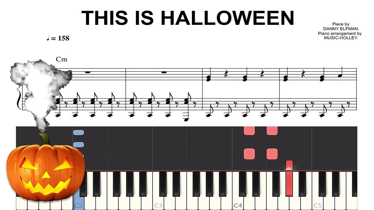 This is Halloween (easy piano sheet) - YouTube