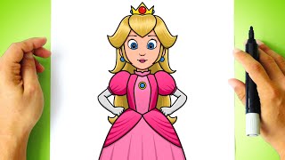 How to DRAW PRINCESS PEACH - The Super Mario Bros. Movie screenshot 1