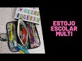 Estojo escolar multi bolsos (ao vivo )