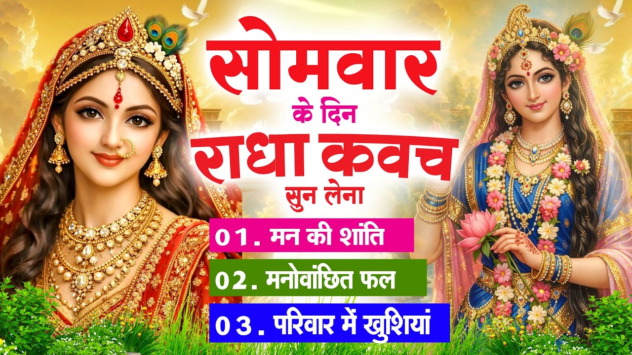 सोमवार के दिन राधा कवच का पाठ सुनने से मन की शांति सुख-समृद्धि मनोवांछित फल प्राप्ति होती है