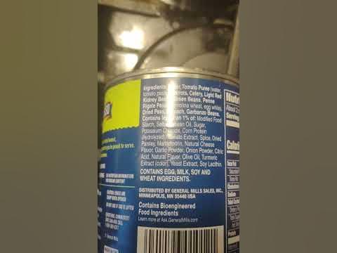 "contains bioengineered 'food' ingredients"- Progresso vegetable