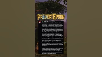 Project Epoch: Light at the End of The Tunnel