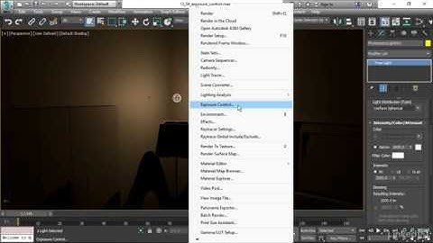 3ds Max - Adjusting exposure control (Lesson 88)