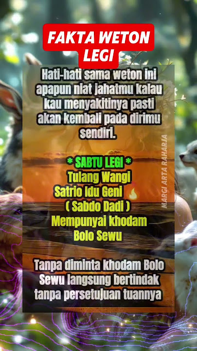 fakta sabtu legi #weton #primbonjawa #facts #random #humor #fujian