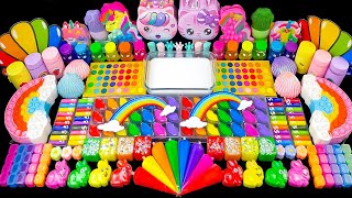 Satisfying With Clay Piping Bag & Foam Slime And Glitter Mixing Random Things Into Glossy Slime