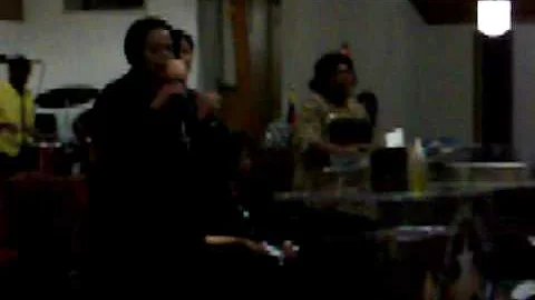 Evangelist Fannie Marlow Hightower moves in the pr...