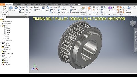 Timing Pulley in Autodesk Inventor || Inventor 3d drawing Tutorials || Inventor Tutorials || Drawing