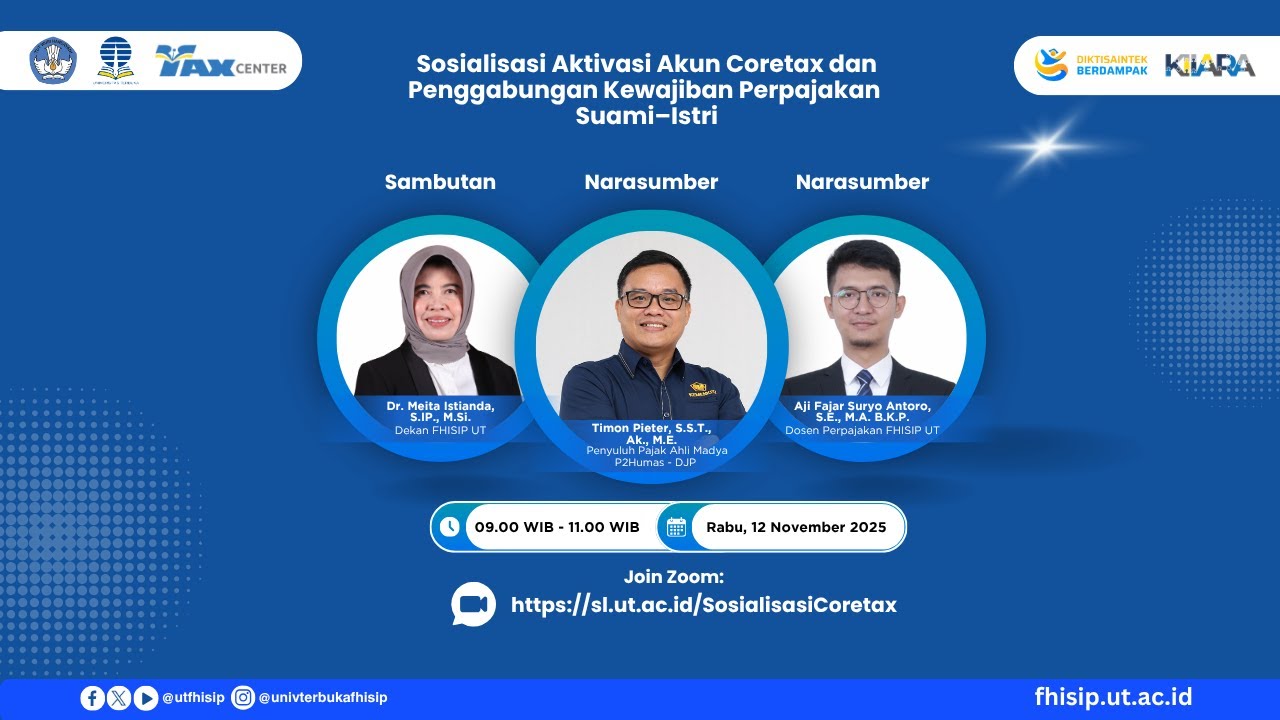Sosialisasi Aktivasi Akun Coretax dan Penggabungan Kewajiban Perpajakan Suami–Istri
