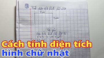Cách tính diện tích hình chữ nhật