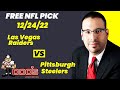 NFL Picks - Las Vegas Raiders vs Pittsburgh Steelers Prediction, 12/24/2022 Week 16 NFL Free Picks