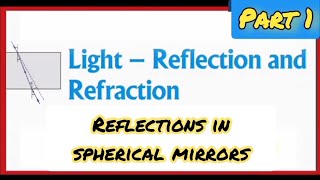 Light reflection and refraction. Part 1. Kannada explanation. Physics. Class 10th.